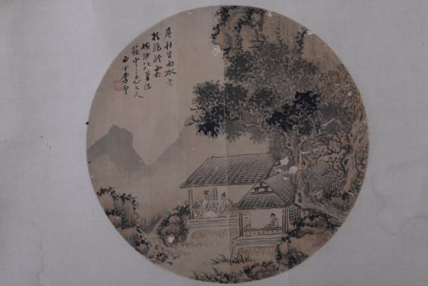 清李墅設(shè)色人物圖絹本圓扇面